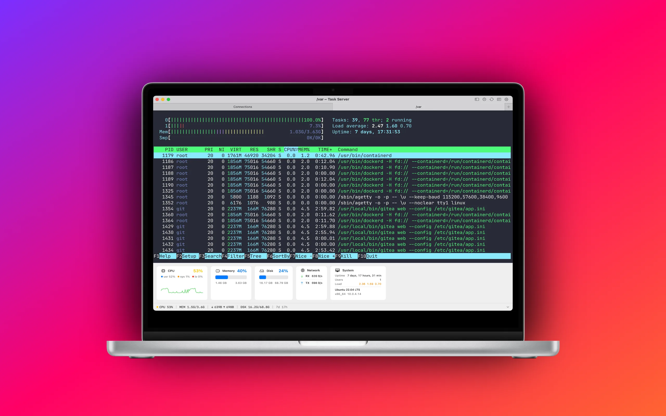 TapShell SSH terminal with tabs and split panes